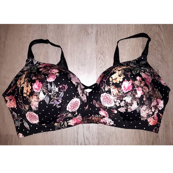 Torrid Curve 360 Back Smoothing Wire Free Push Up Plunge Bra Plus Size 42DDD - Picture 1 of 7